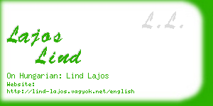 lajos lind business card